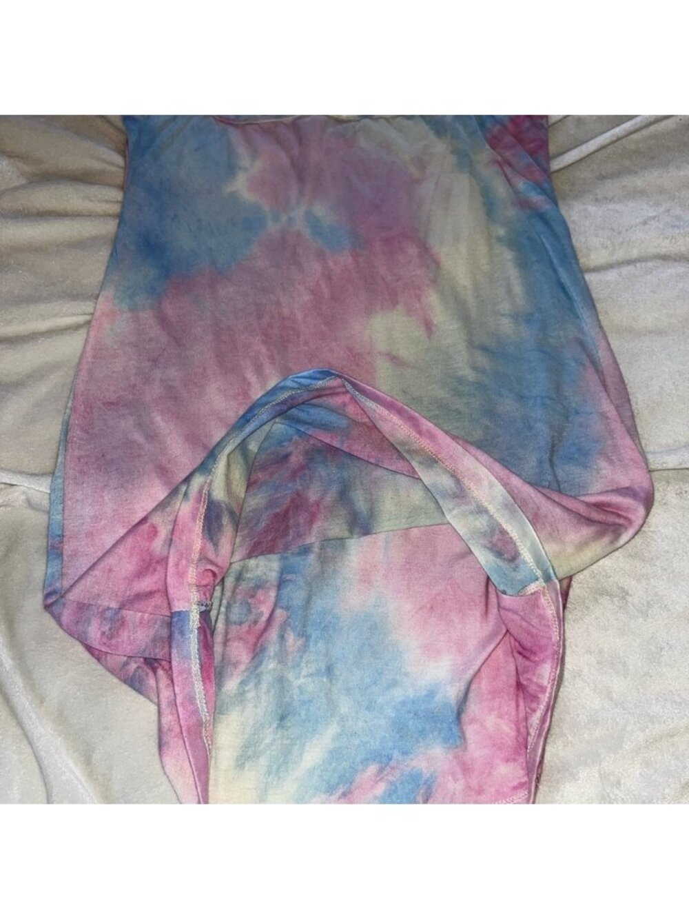 Long Tank Top/Mini Dress Cotton Candy Color Adjustable Straps - Picture 6 of 9